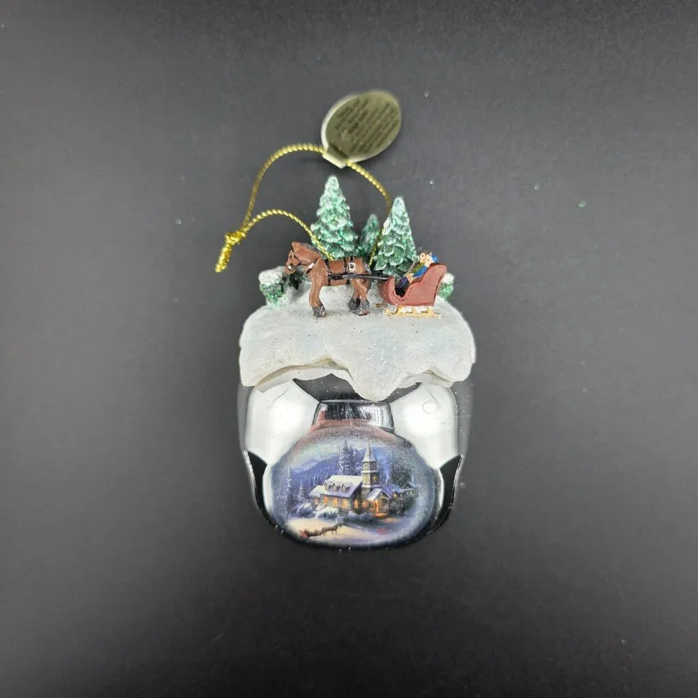 Bradford Exchange Sleigh Bells Ornaments‎ 3pc New